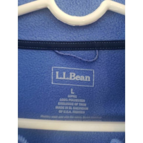 LL BEAN Women’s Fleece Vest Full Zip "Blue" Size L - Picture 3 of 4